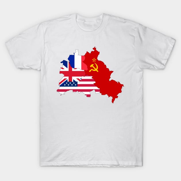 berlin east west flag T-Shirt by hottehue